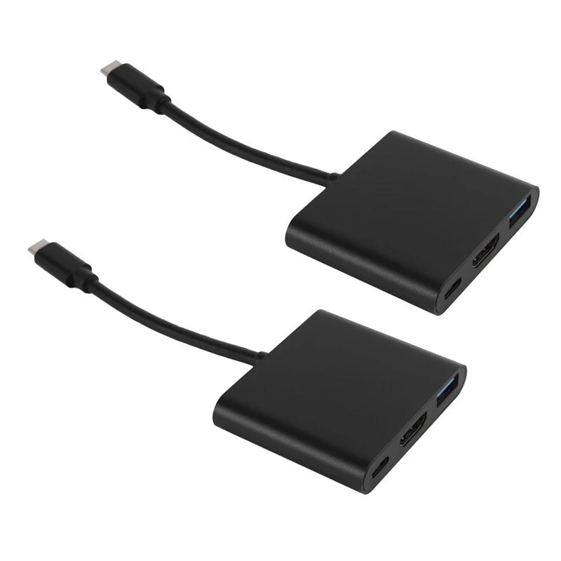HFES HDMI USB C  , ٵ ġ, 1080P Ÿ C to HDMI  ũ ̺, 2X